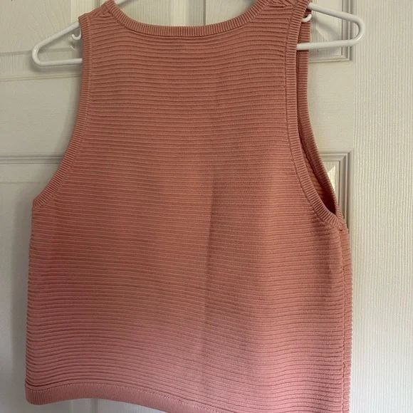 Babaton Pink Ribbed Crop Tank - Picture 3 of 5